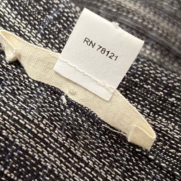 Eileen Fisher Tunic Collarless Button Pockets Navy Cotton Elastene Acrylic SMALL - Picture 7 of 8